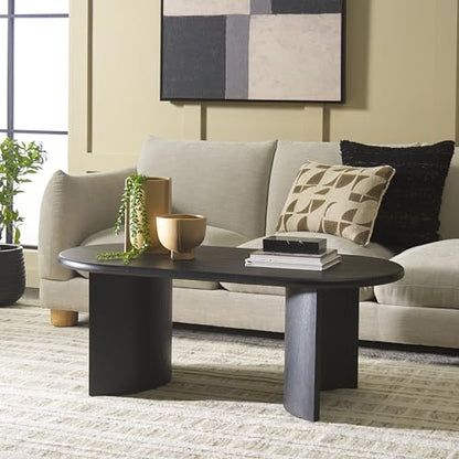 SAFAVIEH Home Collection Osai Black Oval Top Coffee Table (Fully Assembled)