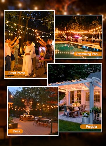 Outdoor String Lights, 50FT 25 G40 Bulbs Shatterproof Patio Lights, view 6