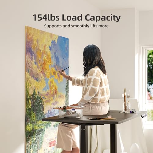 Electric Standing Desk, Adjustable Height Stand up Desks, 48 x 24 Inches Sit Stand up Desk for Home Office Computing, 3-Preset Memory Height Ergonomic Rising Desks, Black