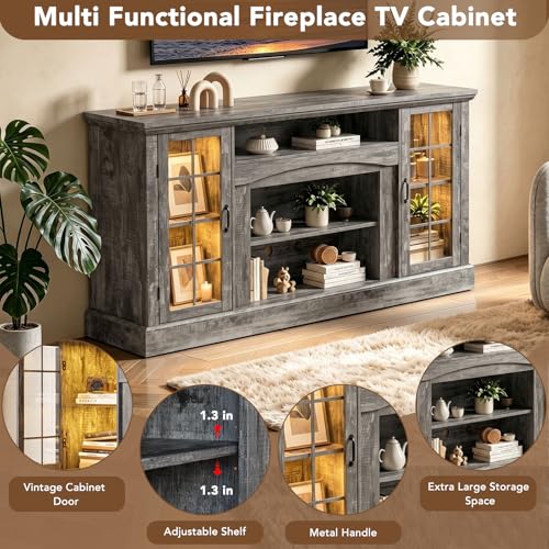 MXV 58" Farmhouse TV Stand for TVs up to 65 Inches, view 4