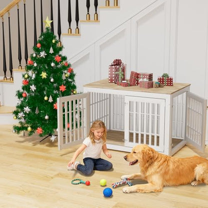 48 Inch Heavy-Duty Dog Crate Furniture, view 3