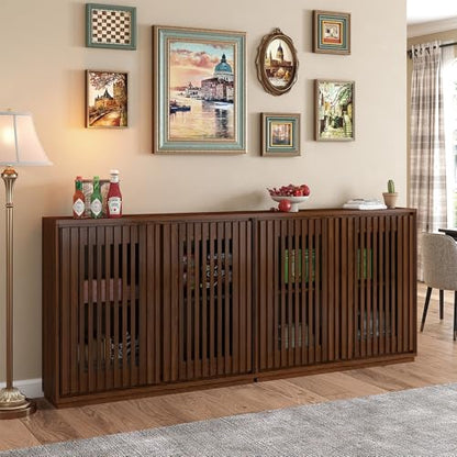 39" Walnut Narrow Sideboard Buffet Storage Cabinet for Entryway, view 6