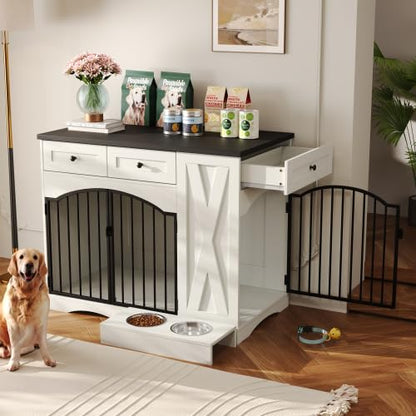 Farmhouse Style Dog Crate Furniture, Indoor Dog Kennel for Large Dogs, view 2