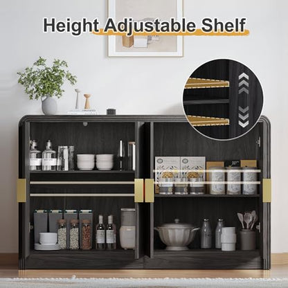 55" Fluted Buffet Sideboard Cabinet with Storage, view 6