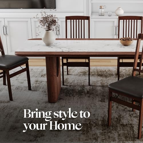 Folding Wood Dining Chairs, Padded, No Assembly, 2 Pack, view 8