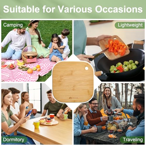 Home Mini Cutting Board Small Fruit Cutting Board Solid Bamboo Wood Board, view 7