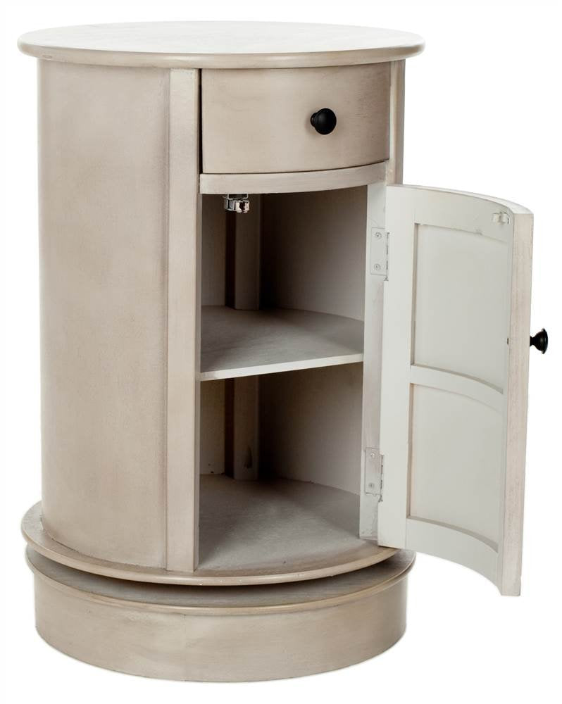 SAFAVIEH Furniture - Tabitha 1-Drawer Accent Table - Vintage Grey - Solid Wood - Farmhouse Storage Design - Ideal for Living Room, Entryway, 17.7"W x 17.7"D x 26"H - Fully Assembled (AMH5712A)