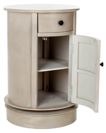 SAFAVIEH Furniture - Tabitha 1-Drawer Accent Table - Vintage Grey - Solid Wood - Farmhouse Storage Design - Ideal for Living Room, Entryway, 17.7"W x 17.7"D x 26"H - Fully Assembled (AMH5712A)