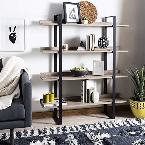 Safavieh Home Collection Melissa Retro Mid Century 4 Tier Etagere, Oak and Black, Large