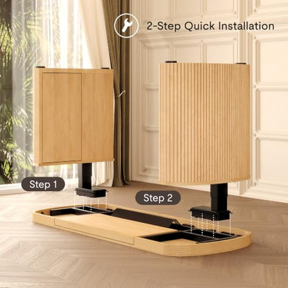 FLEXISPOT 55 x 24 Inch Executive Standing Desk with Drawer, Natural, view 7