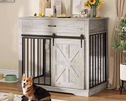 37.8" W Dog Crate Furniture for Small/Medium Dogs, view 2