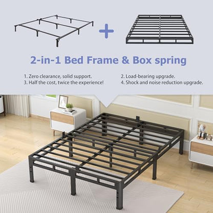 Metal Platform Bed Frame with Dual-Layer Base, view 5