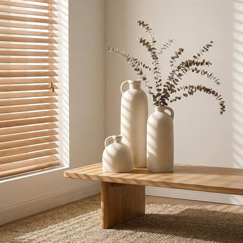 Flower Vase Set of 3, Ceramic Home Decor for Living Room, view 3