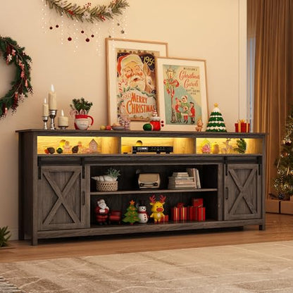 80" LED Farmhouse TV Stand for 90/85/80 Inch TVs, view 4