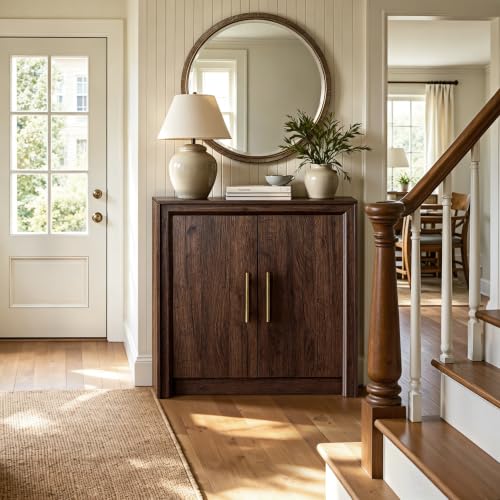 31.5" Sideboard Buffet Cabinet, Beveled Profile Design, Walnut, view 8