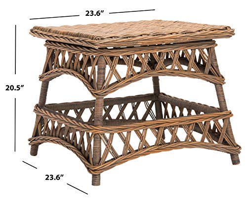 SAFAVIEH Home Collection Sora Natural Wicker Accent Table