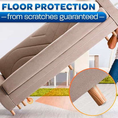 Nail in Furniture Glides, 100 Pcs, 0.6" x 0.7", Nylon for Hardwood Floors | Plastic Furniture Feet, Steel Nail Hold Stays Put, Glides Smoothly, Reduces Noise & Scratches, for Chairs & Tables