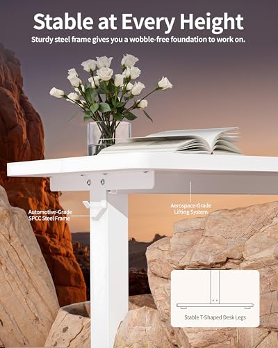 Standing Desk Electric Adjustable Computer Desk-Stand up Desk Office Gaming, view 6