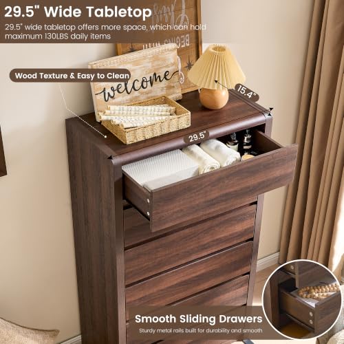 Modern 6 Drawers Dresser for Bedroom, view 4