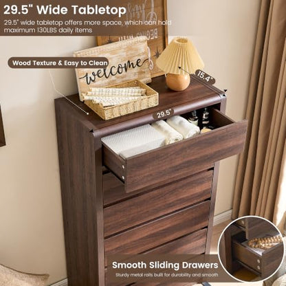 Modern 6 Drawers Dresser for Bedroom, view 4