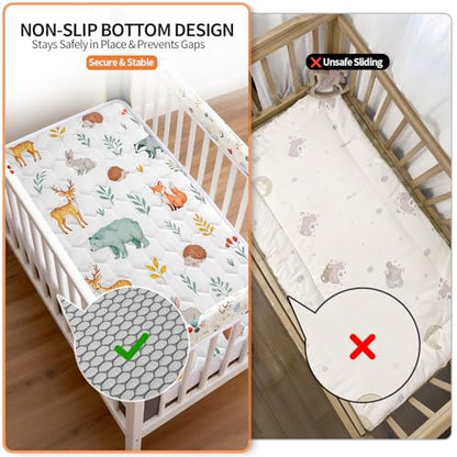 Pack and Play Mattress Pad 38x26x1.5 – Non-Slip Bottom & Breathable Playpen Mattress for Baby, Firm Foam Pack n Play Mattress Replacement for Graco/Baby Trend Playard, Soft Portable Mini Crib Mattress