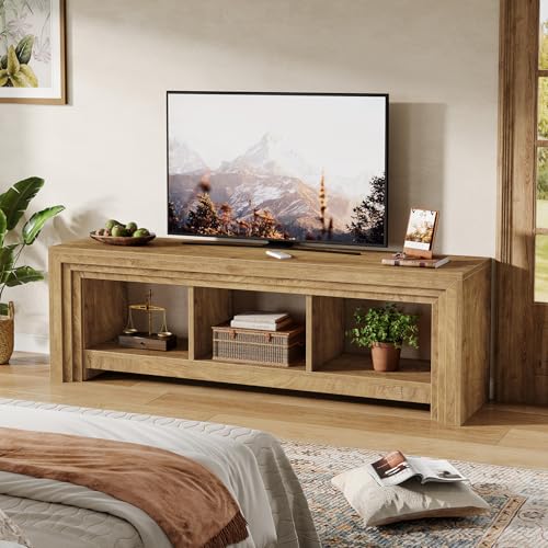 Tribesigns 63" TV Stand for TVs Up to 75 Inches, Wood Entertainment Center, view 4
