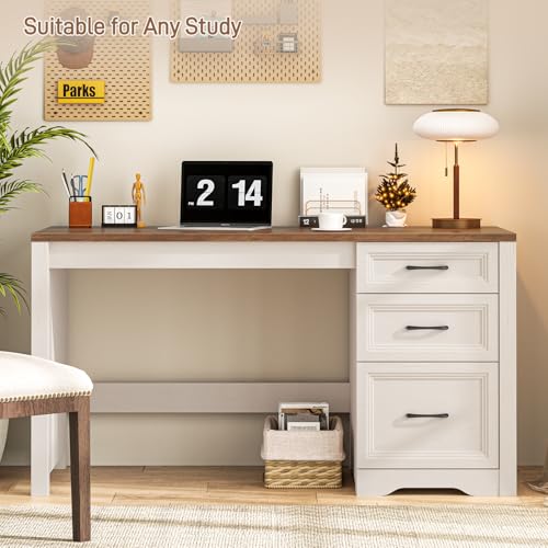 55" Wooden Executive Desk with 3 Drawers, view 8