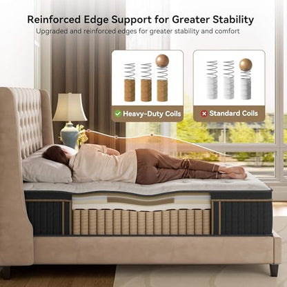 King Size 14 Inch Hybrid Mattress in a Box, view 5