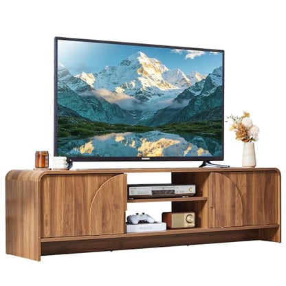 63'' Walnut TV Stand with Big Arched Handle, view 2