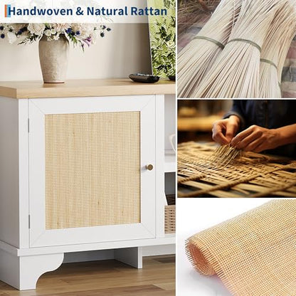 Rattan TV Stand for 65 in TV, view 7