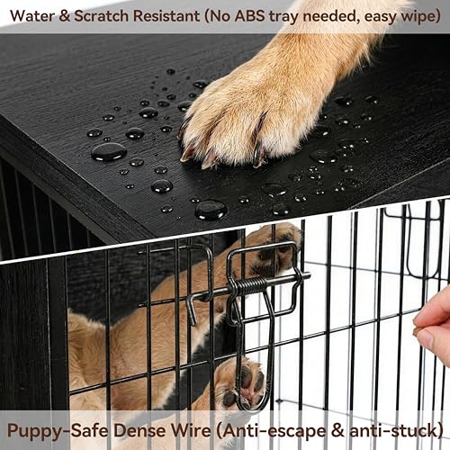Black Dog Crate Furniture with Reversible Side Door, view 6