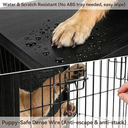 Black Dog Crate Furniture with Reversible Side Door, view 6