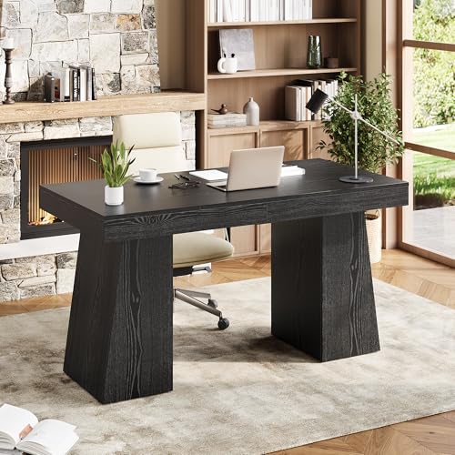 Executive Desk with Drawers, 55'' Home Office Desk, view 8