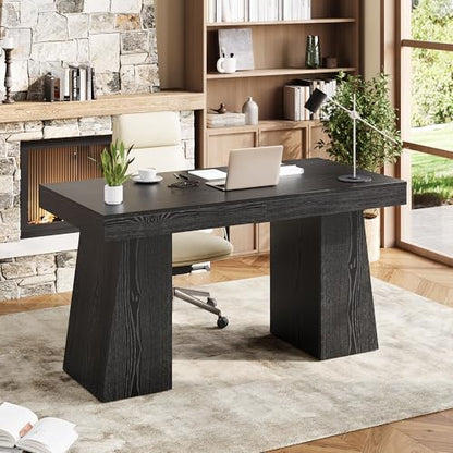 Executive Desk with Drawers, 55'' Home Office Desk, view 8