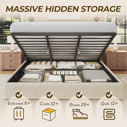 King Size Lift Up Storage Bed Frame, view 4