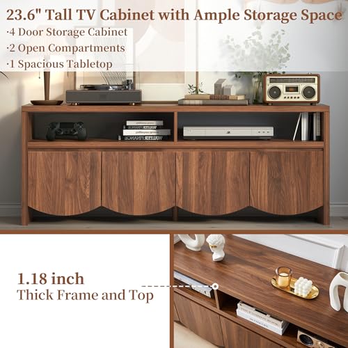 Farmhouse 60” TV Stand for Television up to 70 Inch, view 7