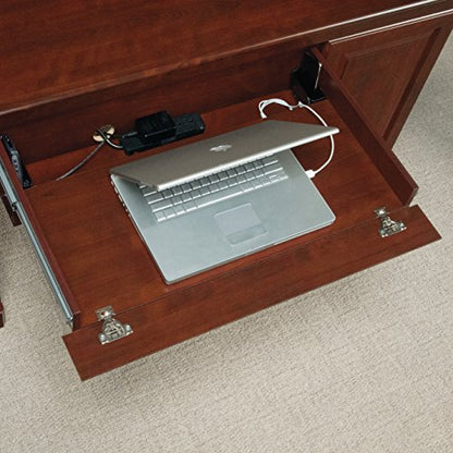 404944 Heritage Hill Computer Credenza, Classic Cherry Finish, L: 59.13" x W: 20.47" x H: 30.16"