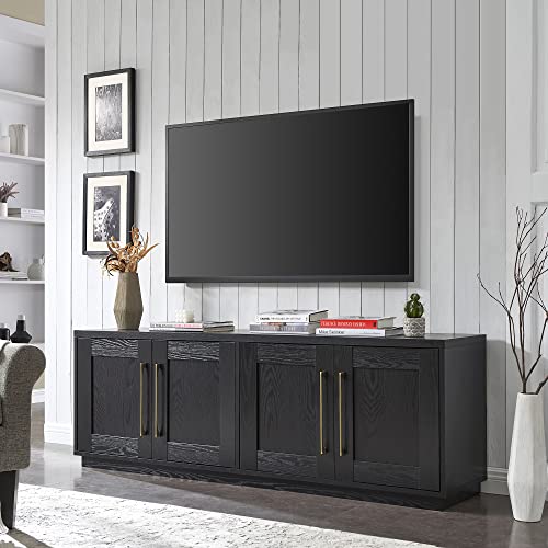 Henn&Hart Tillman Rectangular TV Stand for TV's up to 80" in Black Grain, view 3