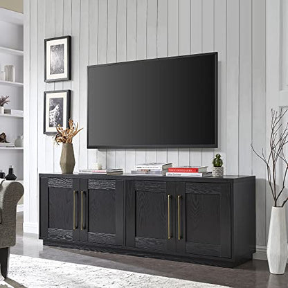 Henn&Hart Tillman Rectangular TV Stand for TV's up to 80" in Black Grain, view 3