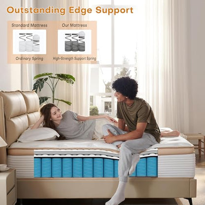 Queen Mattress, 12 Inch Queen Size Hybrid Mattress in a Box, view 7