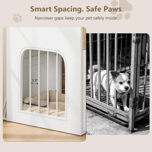 Dog Crate Furniture, Indoor Nightstand with Charging Station, view 6