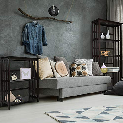 Mission Style 3-Shelf Bookcase, Espresso