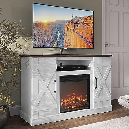 47" TV Stand with 18" Electric Fireplace Heater & Media Entertainment Center, view 4