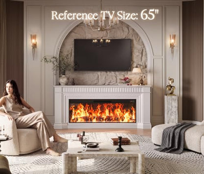 70'' Fireplace TV Stand with 48'' Electric Fireplace, view 3