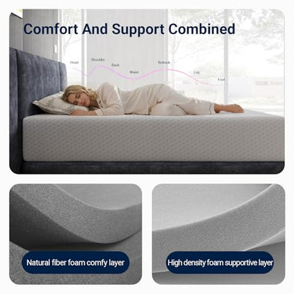 Queen Mattress 14 Inch, Queen Size Mattresses Medium Firm for Back Pressure Relief, Mattress in a Box CertiPUR-US Certified Foam Colchones