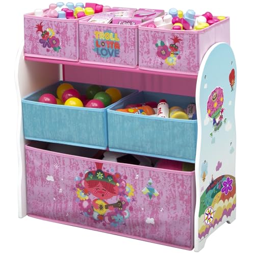 Design and Store 6 Bin Toy Storage Organizer, Trolls World Tour