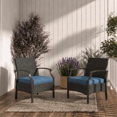 Outdoor Wicker Chairs Set of 2, view 2