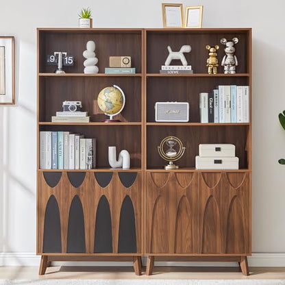 71-Inch Tall Freestanding Bookcase with Storage Doors, view 6