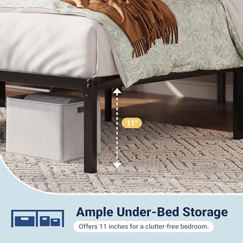 Black Full Size Bed Frame with Storage, view 7