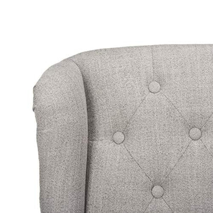 Safavieh Home Ian Grey Linen and Chrome Leg Swivel Office Chair